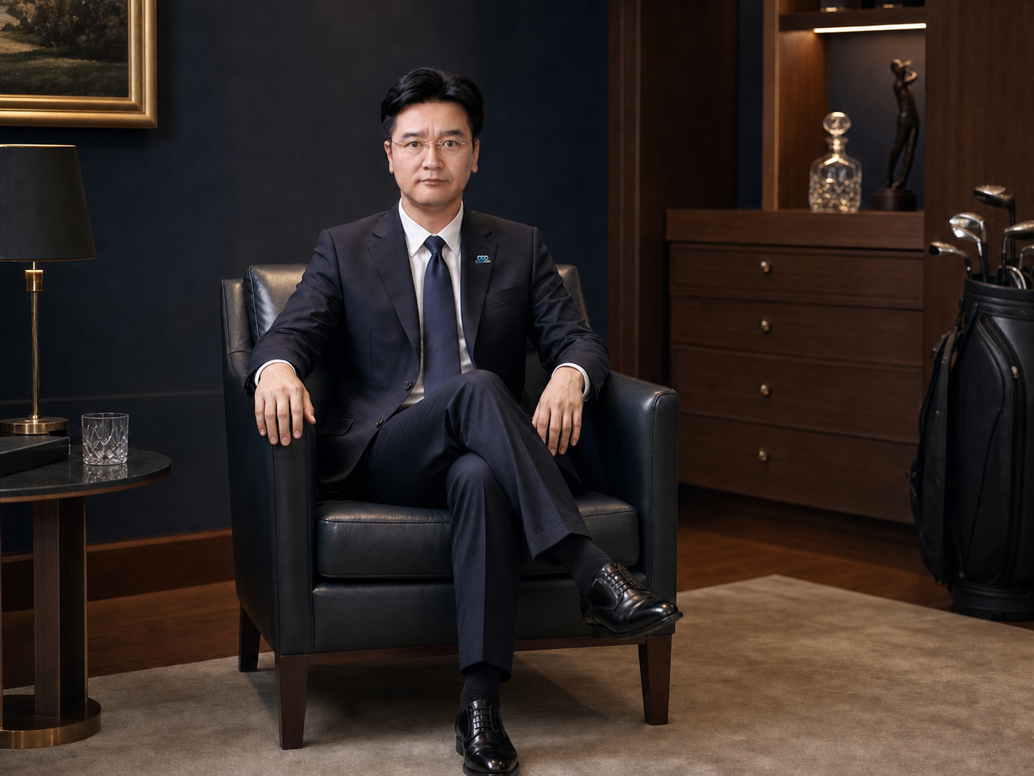 고급 상담 공간에 앉아 있는 퍼시픽링스코리아 충청지사 박상용 지사장